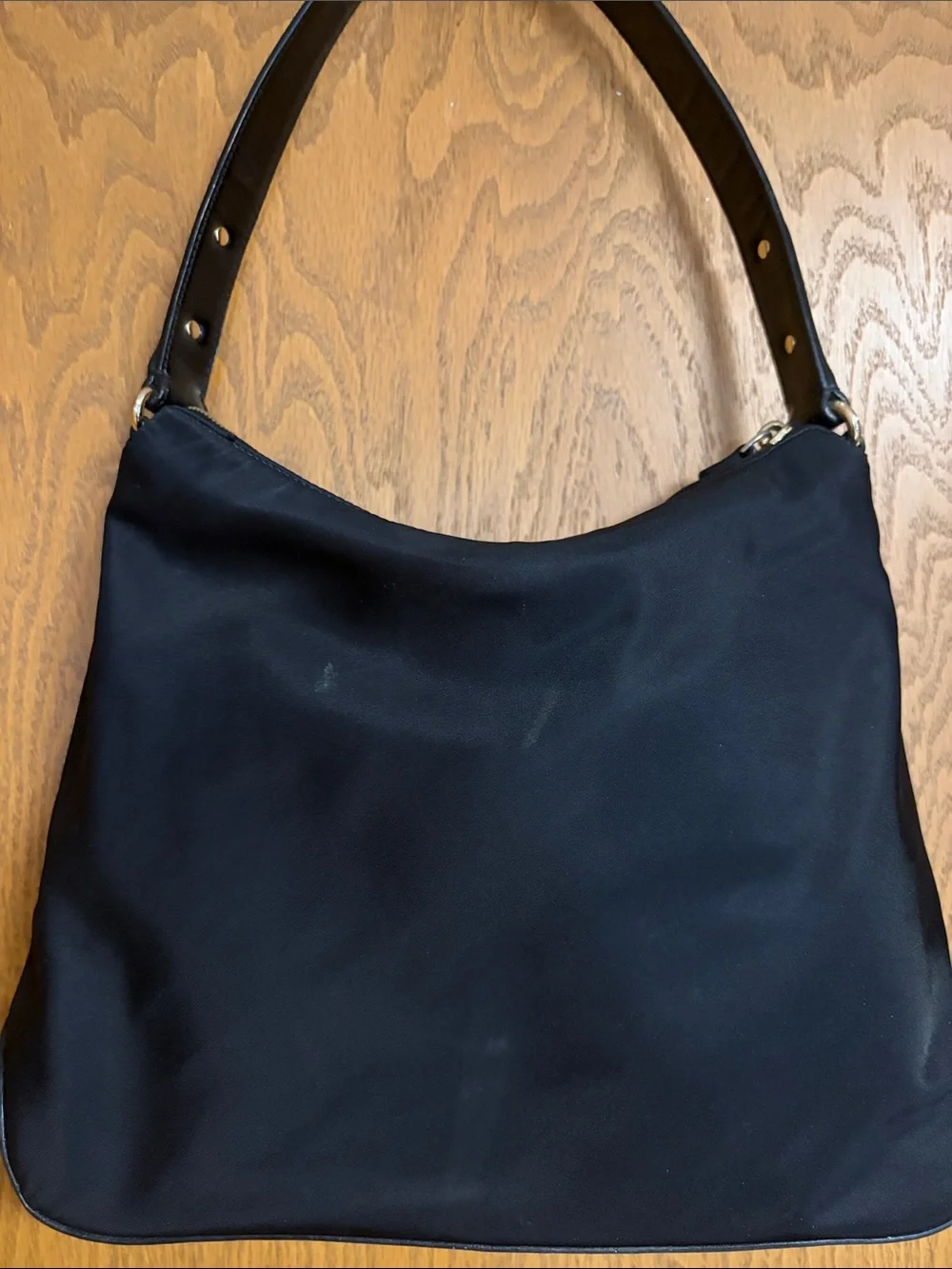 Kate Spade Vintage Black Fabric Shoulder Bag  Approx 12” x 8” x 3” GUC